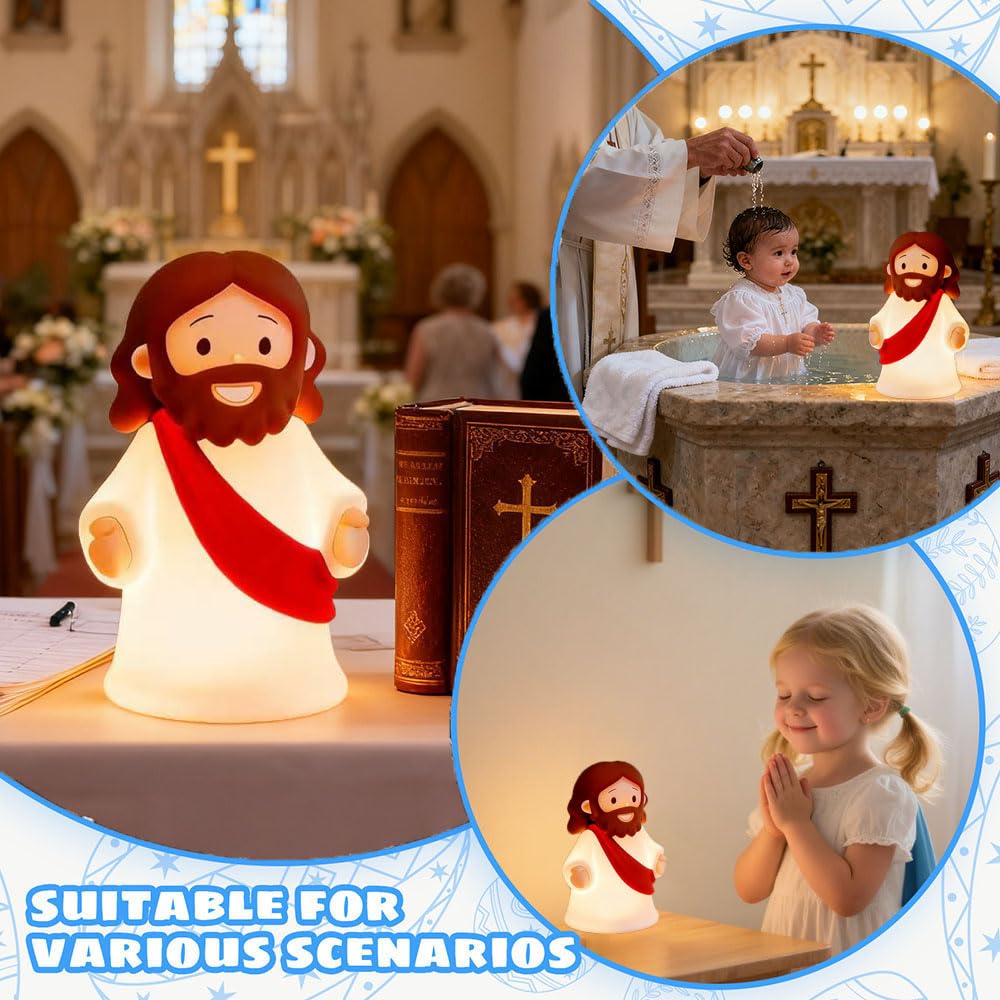KangTen CHEN Jesus Night Light charging base close-up for easy recharge