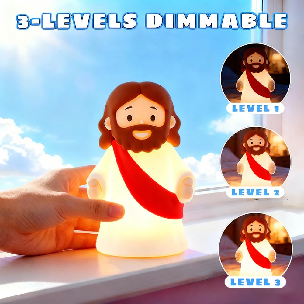 KangTen CHEN Jesus Night Light side view showing glare-free illumination for nights