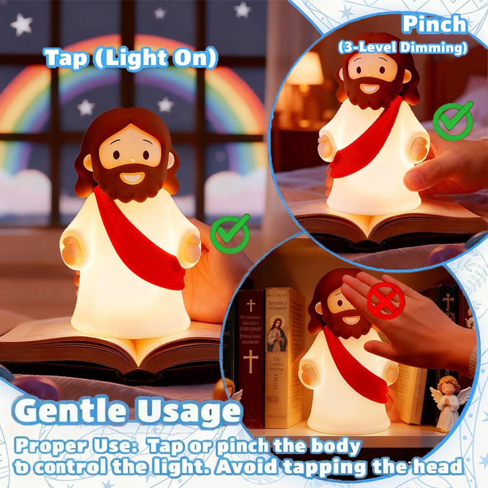 KangTen CHEN Jesus Night Light silicone texture close-up skin-friendly material