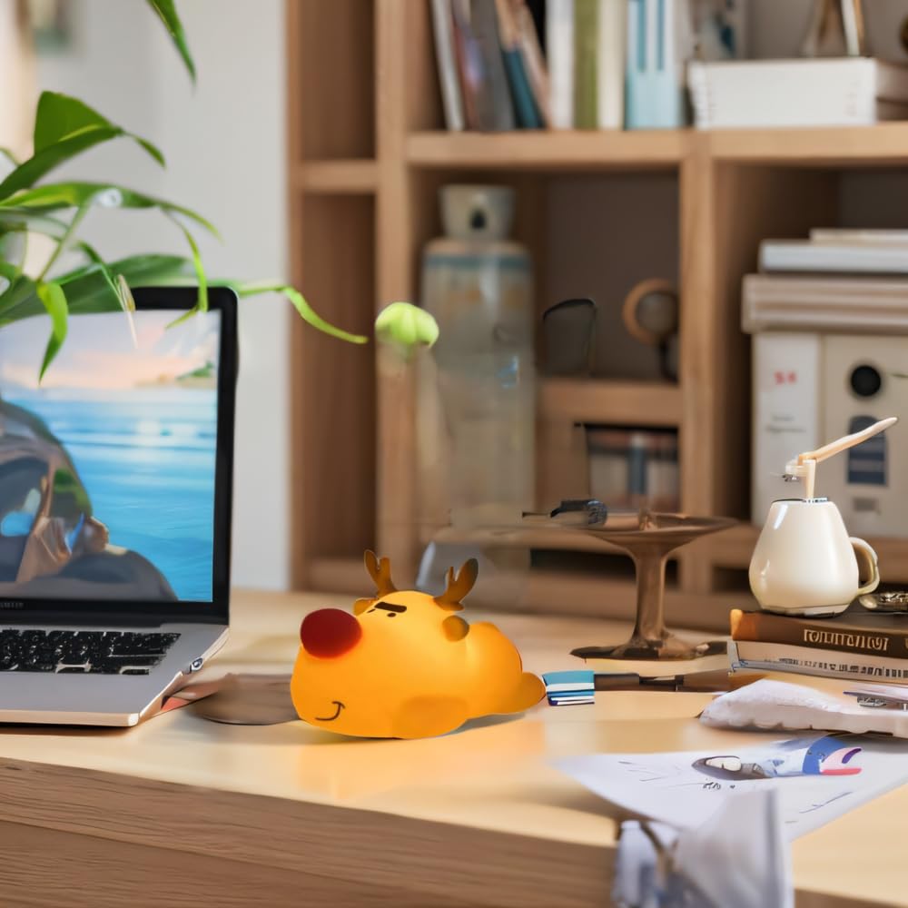 Kapee House reindeer night light uses BPA-free silicone for safe, skin-friendly design
