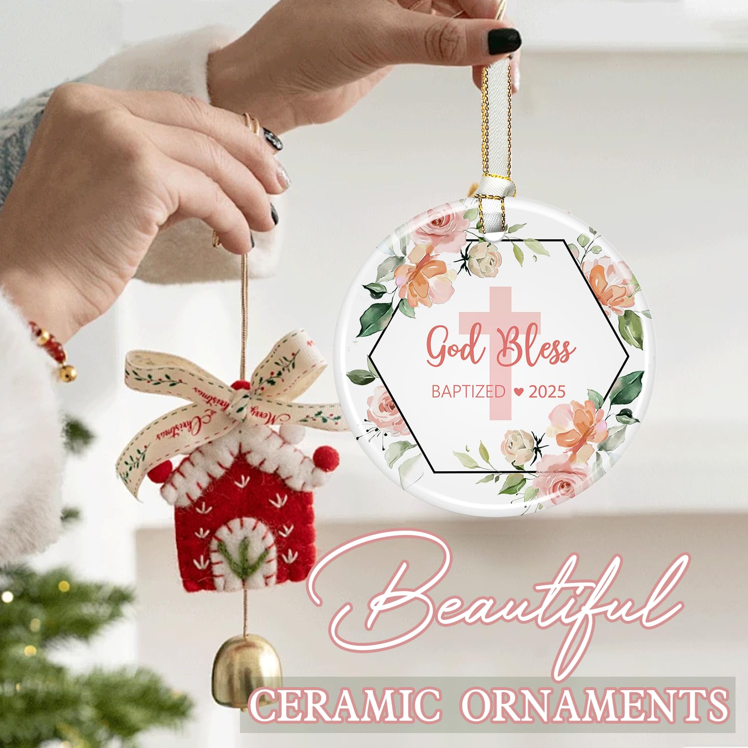 KAPJHRX First Holy Communion Ornament Pink - versatile gift idea