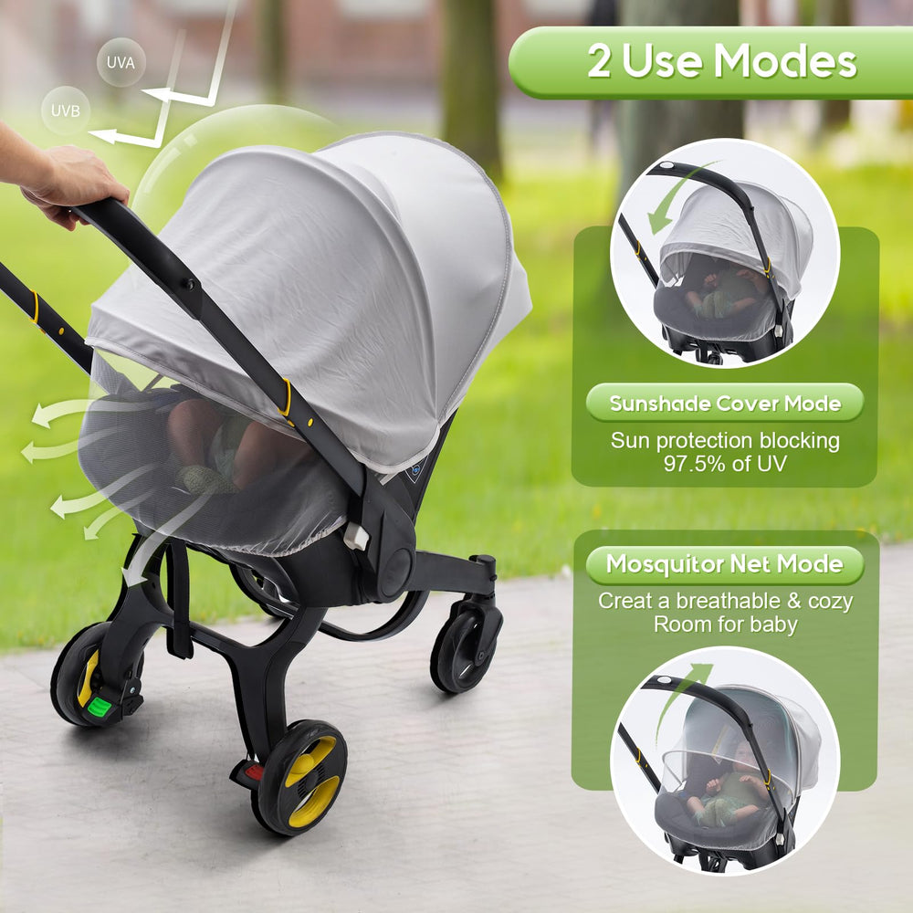 Kaseeous 2in1 cover with mosquito net for uninterrupted strolls