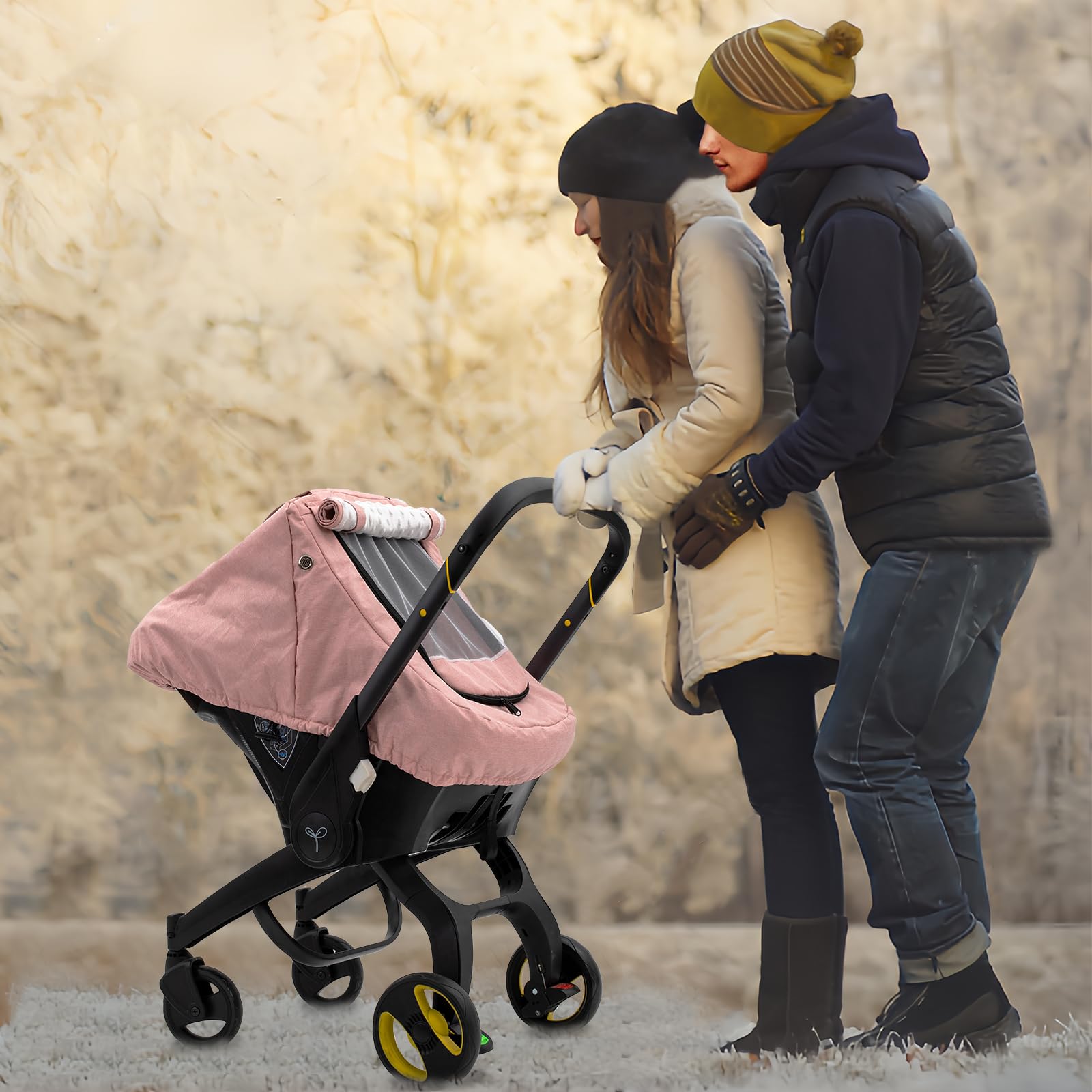 Kaseeous all-season car seat cover protects baby through seasons