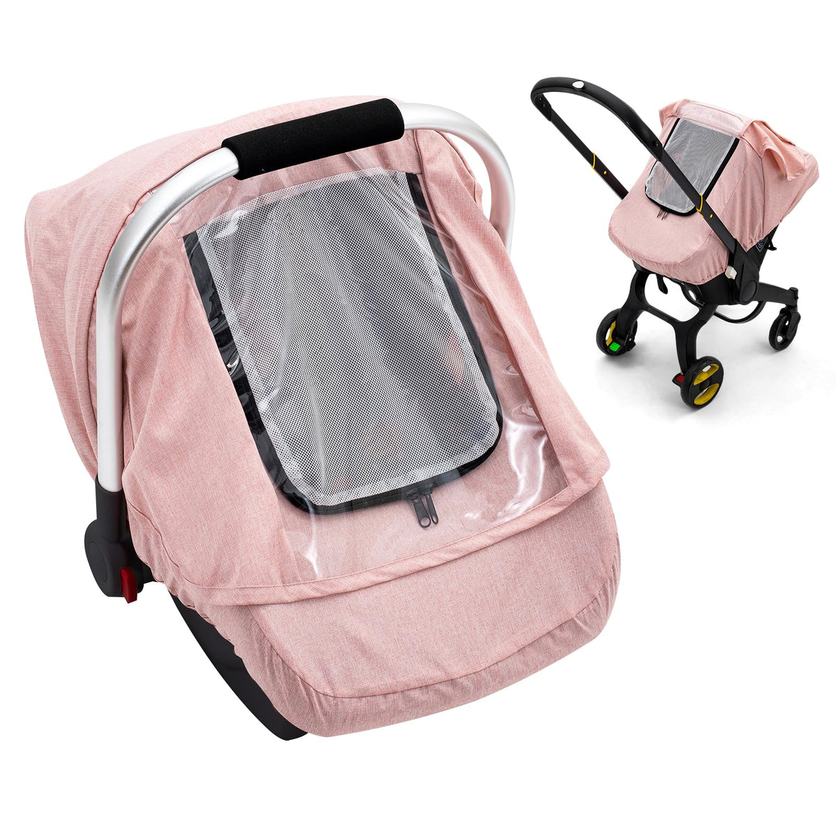 Kaseeous baby car seat cover waterproof fabric keeps baby dry in wet weather