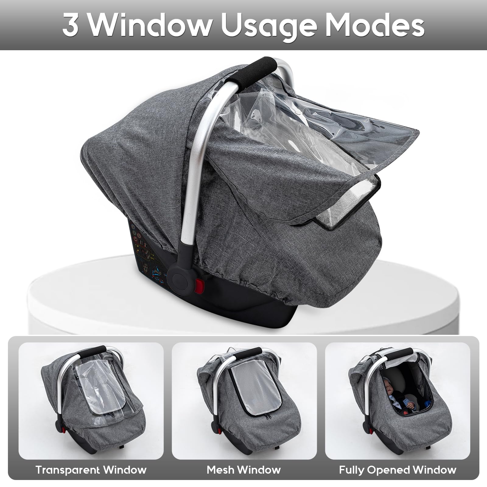 Kaseeous EVA film window ensures clear visibility and easy baby monitoring