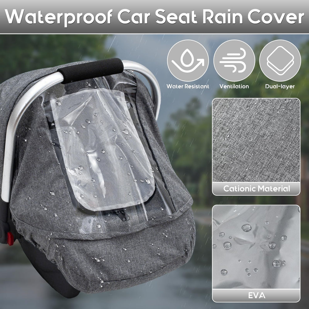 Kaseeous Rain Cover transparent window highlights baby's view while staying rainproof