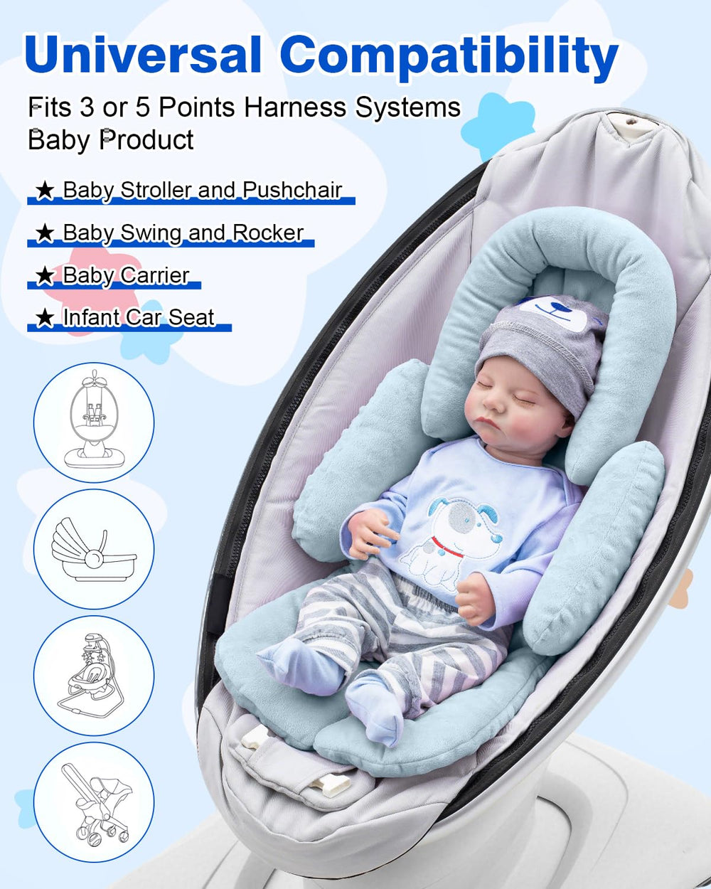 Kaseeous double-sided use with plush and foam for year-round comfort