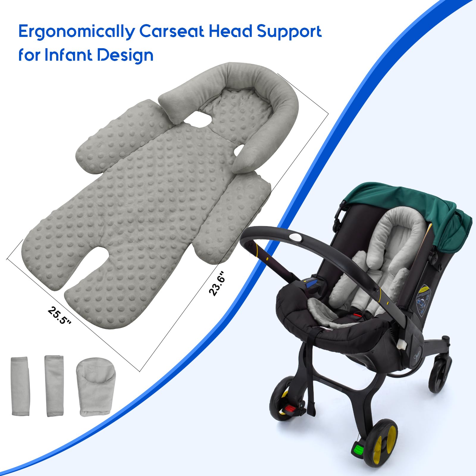 Kaseeous infant-seat insert fits 0-12 months across multiple car seats
