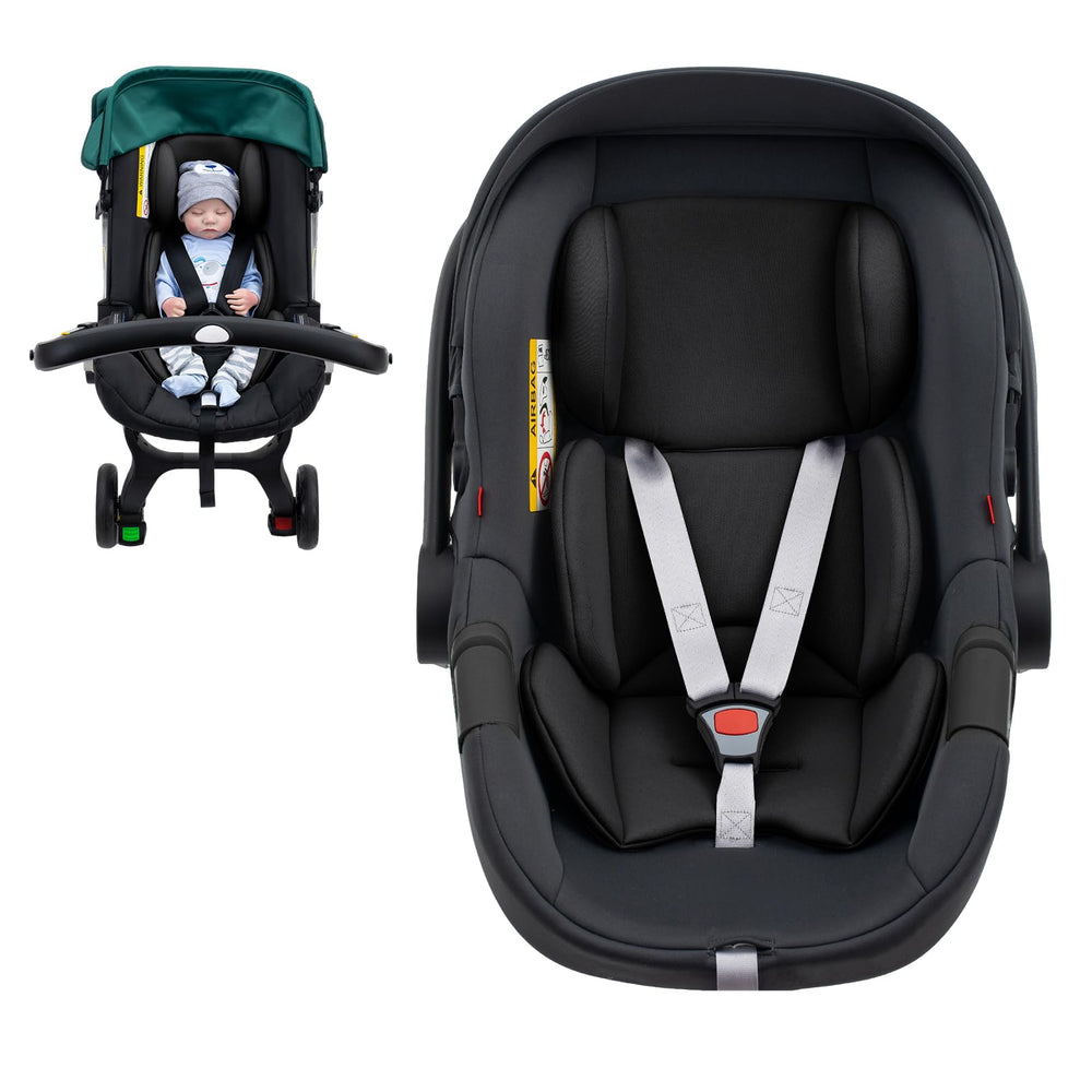 Kaseeous infant seat insert for Doona, front view with enhanced head support