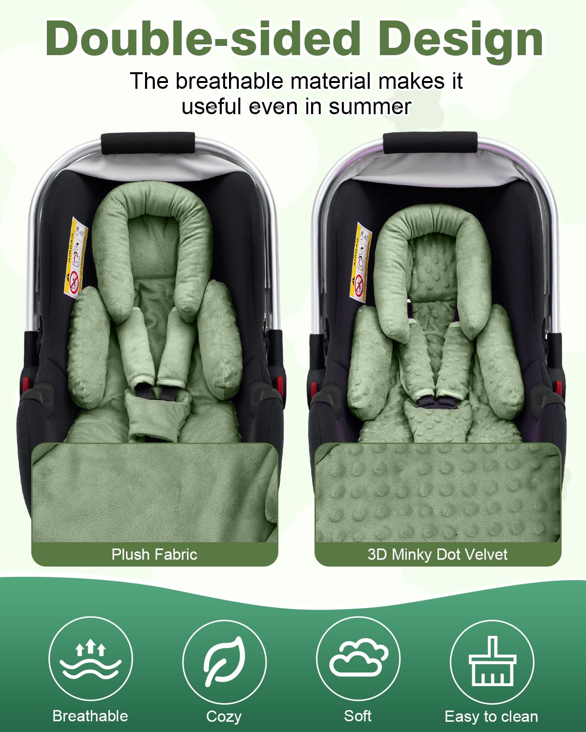 Kaseeous padded seat insert closeup highlights breathable, moisture-wicking fabric.