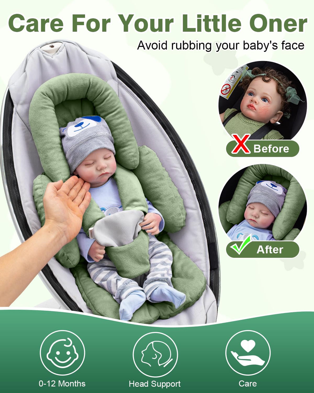 Kaseeous universal car-seat cushion compatibility demonstrates fit with 3- to 5-point harness systems.