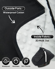 Kaseeous waterproof cover side vent demonstrates airflow for baby comfort in transit.