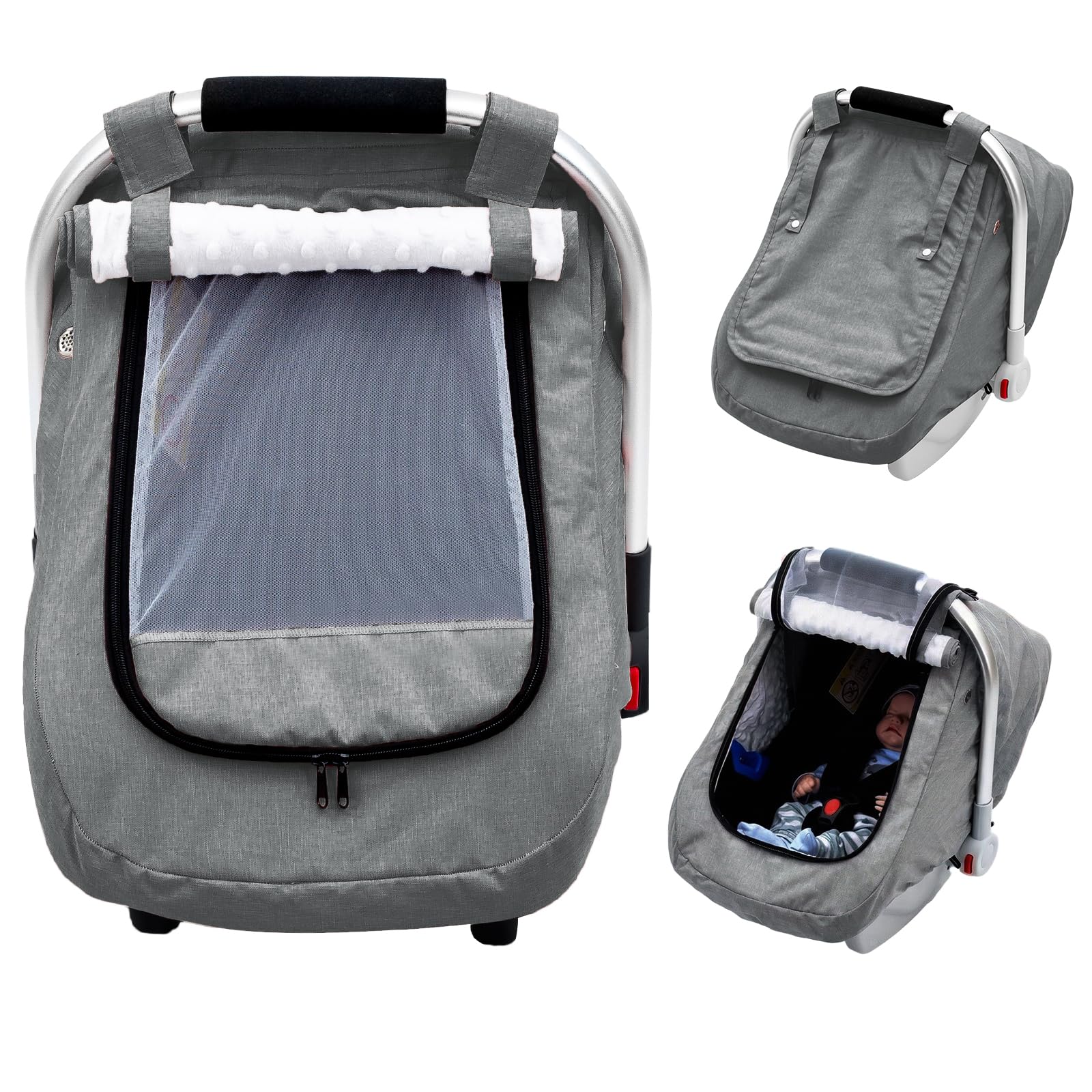 Kaseeous waterproof baby car seat cover protecting from rain during travel
