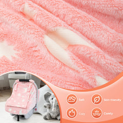 Kaseeous Winter Baby Car Seat Cover Glow in the Dark feature adds playful nighttime visibility.