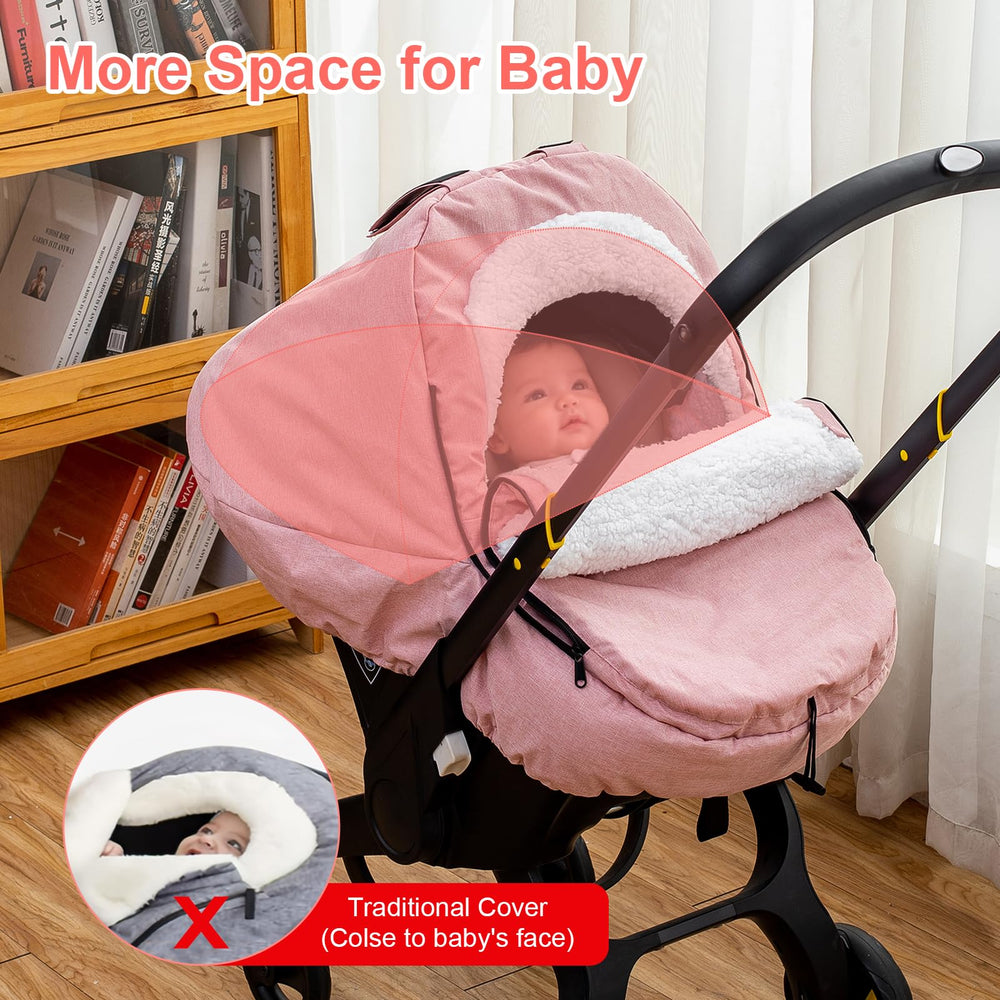 Kaseeous universal-fit design fits most infant seats and strollers