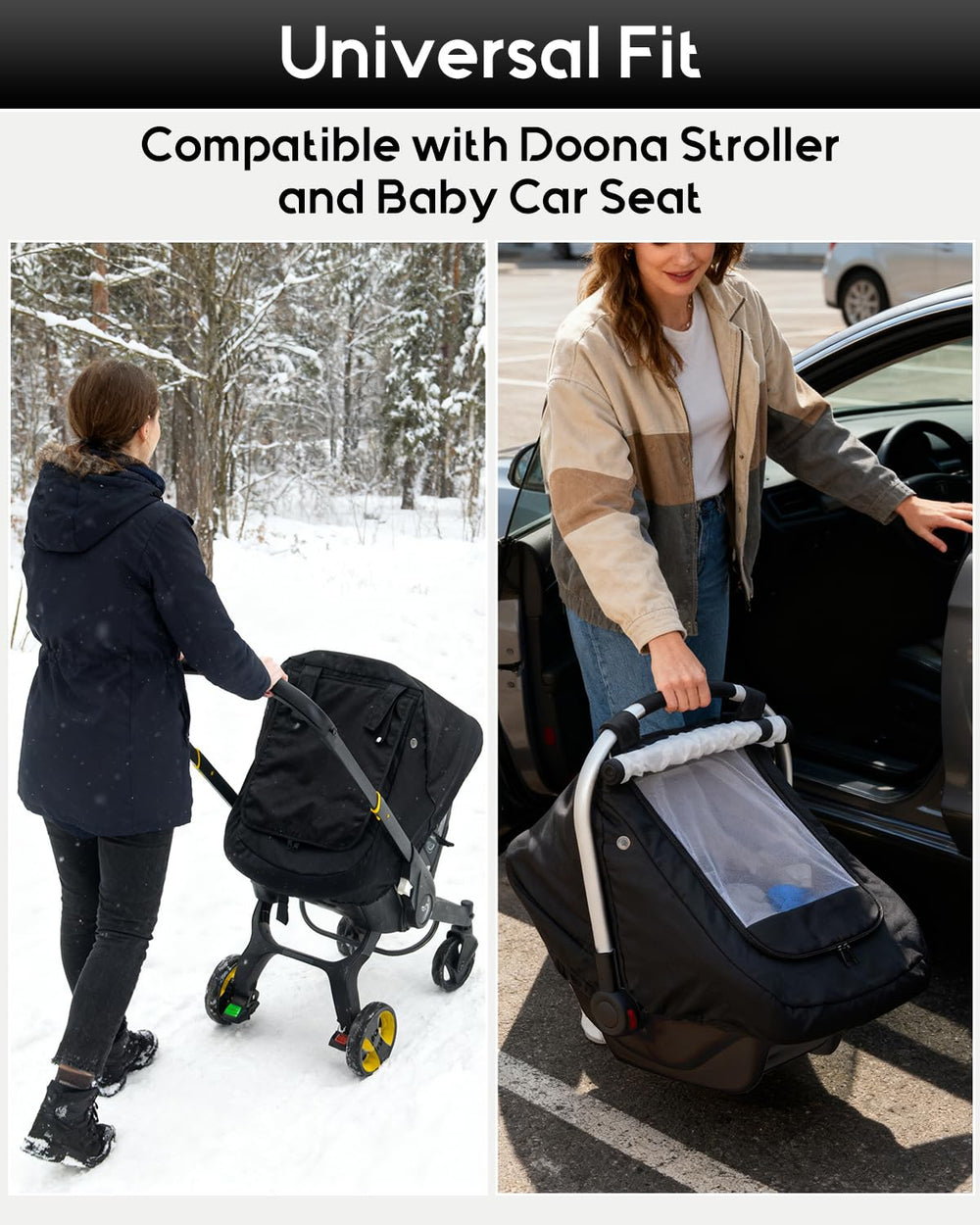 Kaseeous winter-ready velvet interior and easy-clean surface for cold-weather outings.