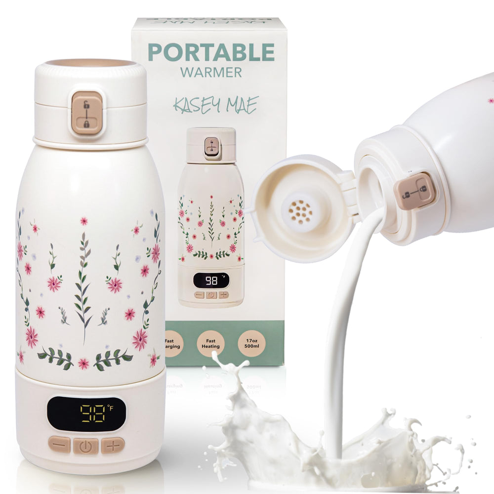 Kasey Mae portable bottle warmer compact design for travel and quick feeds.