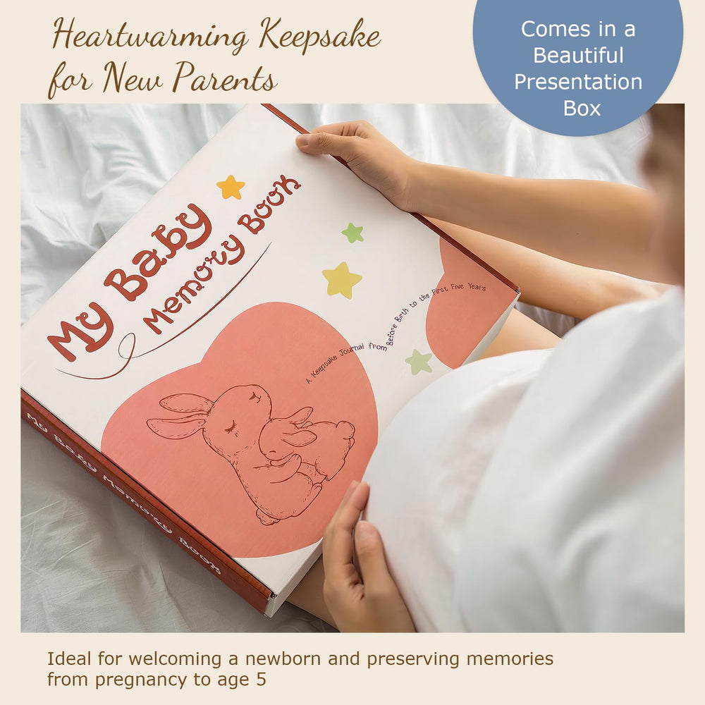 KASFALCI Gift-ready box showcases bunny design for baby showers.