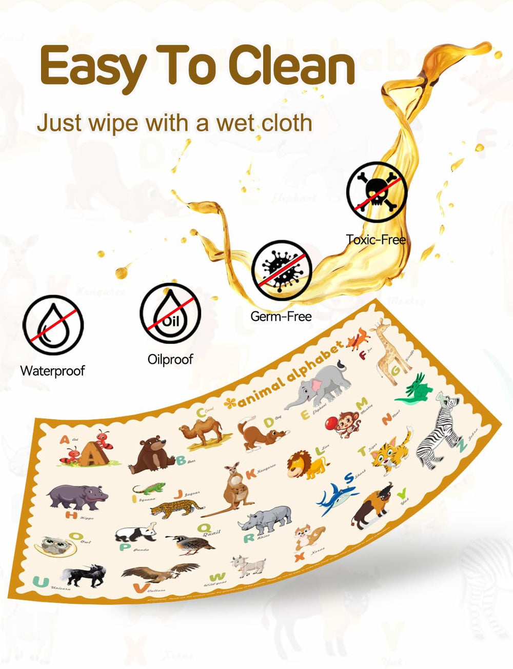KAshack adhesive-back placemats stay in place for tidy dining