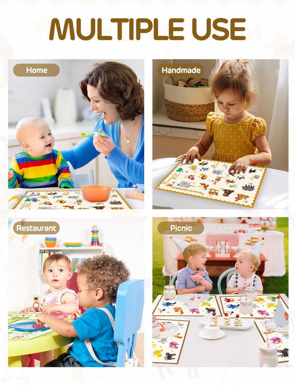 KAshack portable placemats lightweight for travel and outings