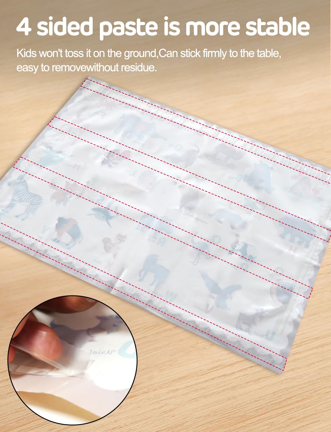 KAshack lightweight, travel-ready placemats fit in a mommy bag