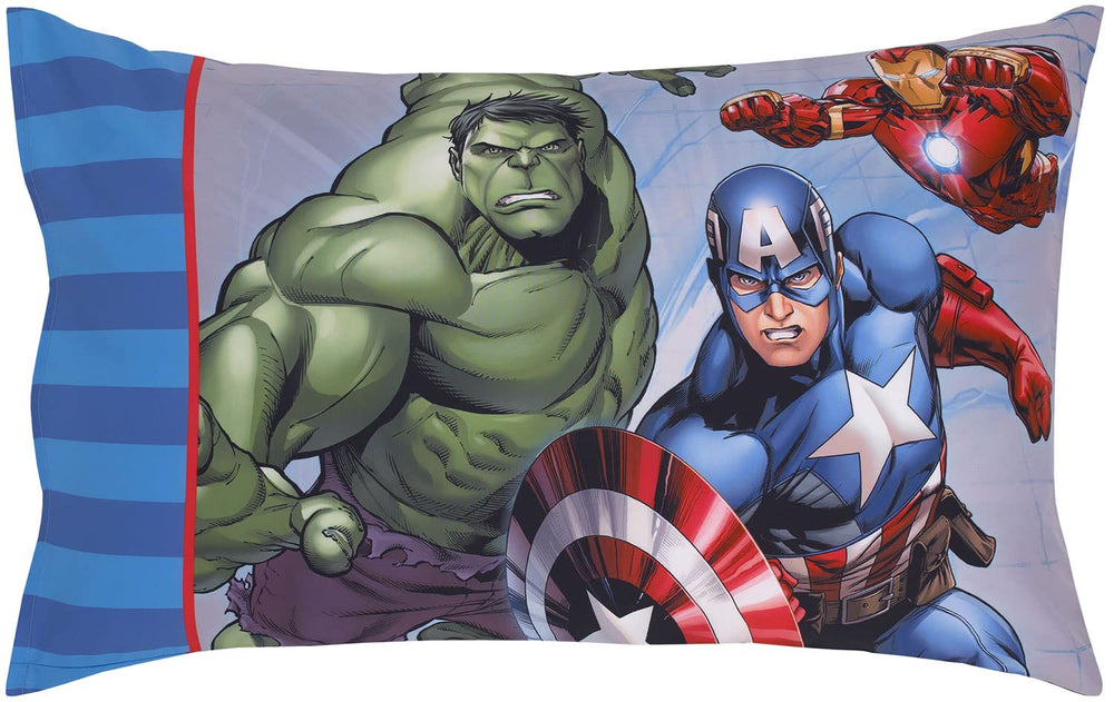 KASIYLUX Avengers pillowcase close-up, standard 20x30 size and print