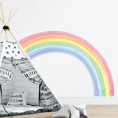 Kasubeso rainbow wall decal panel sequence guides easy multi-piece installation.