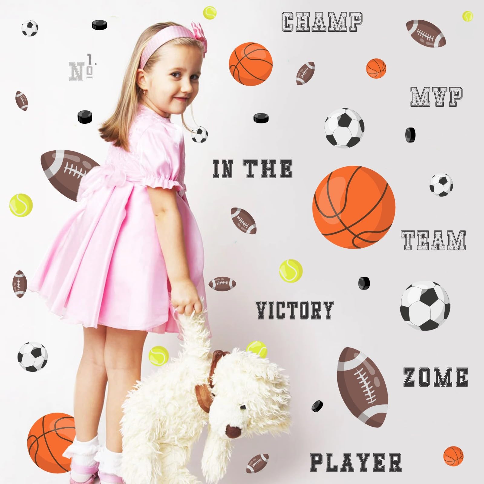 Kasubeso sports wall decals hockey puck creates dynamic game-room vibe.