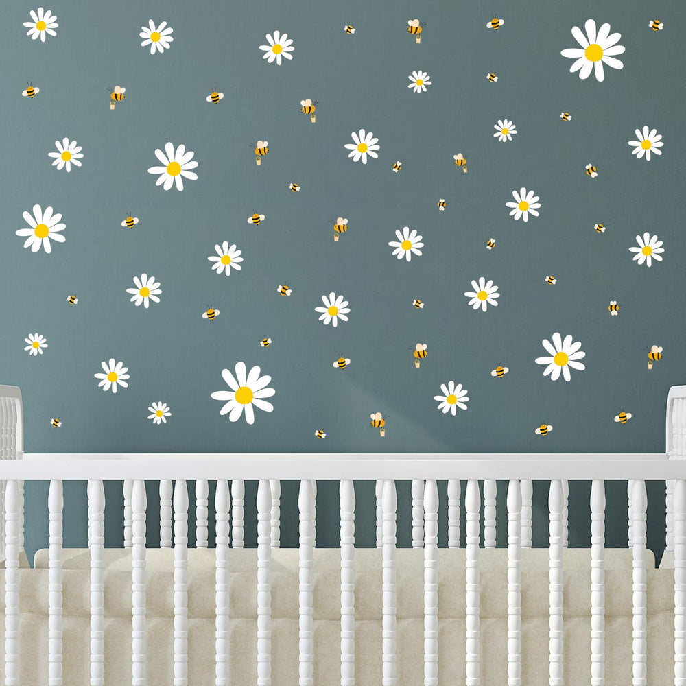 Kasubeso White Daisy and Bees set of 3 sheets enables flexible DIY layouts