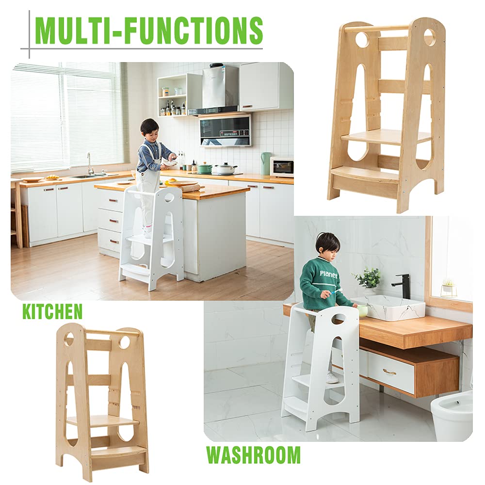 KATARUS stool highlighting safety rail and rounded edges for kid-friendly design.
