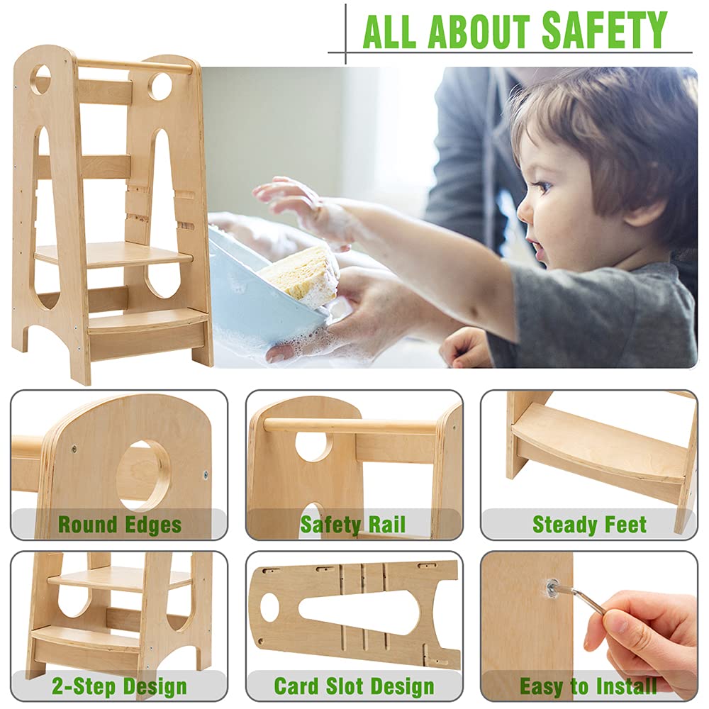 KATARUS solid wood construction provides sturdy support for growing kids.