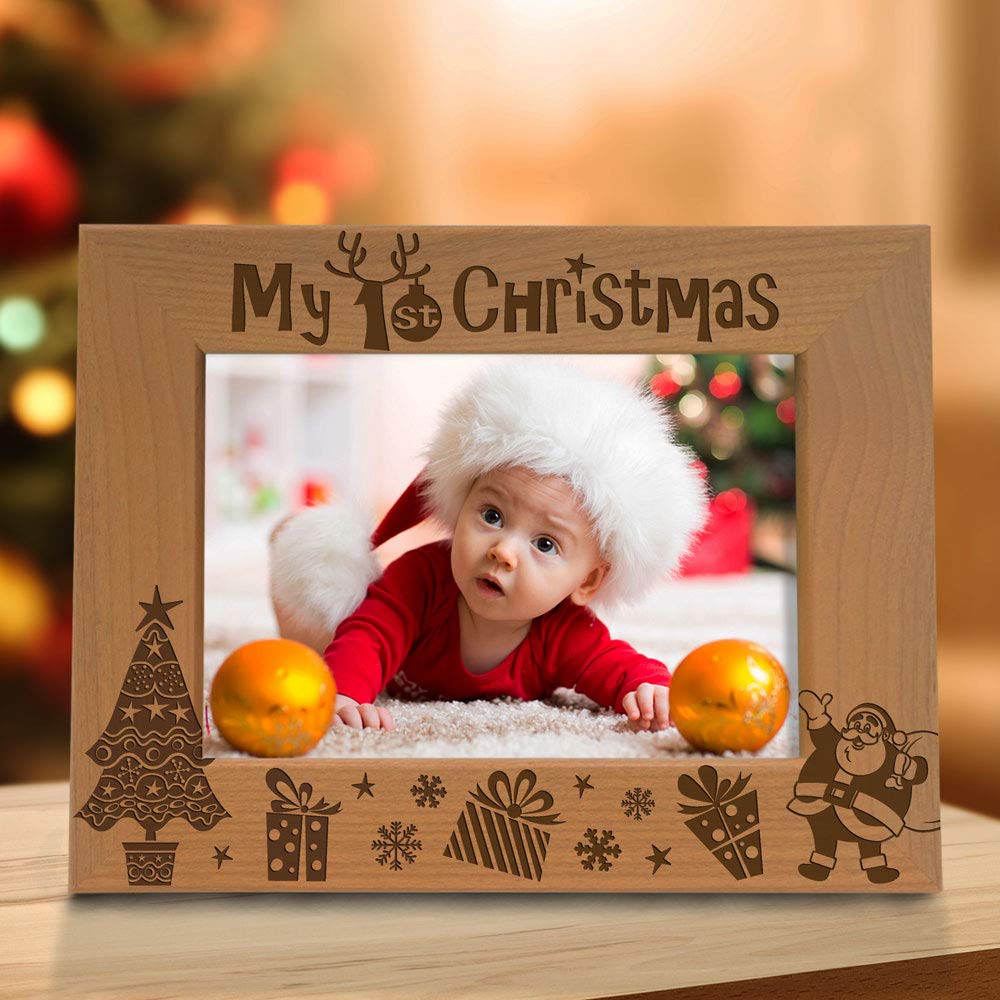 KATE POSH My 1st Christmas frame fits a 5x7 photo securely for keepsake moments