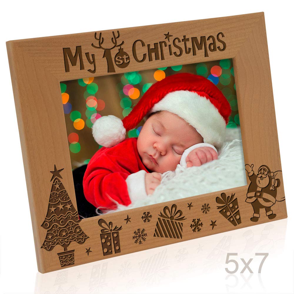 KATE POSH My 1st Christmas frame horizontal orientation enables landscape photo display