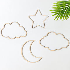 Kathfly cloud wall decor wooden adds a cozy nursery focal point.