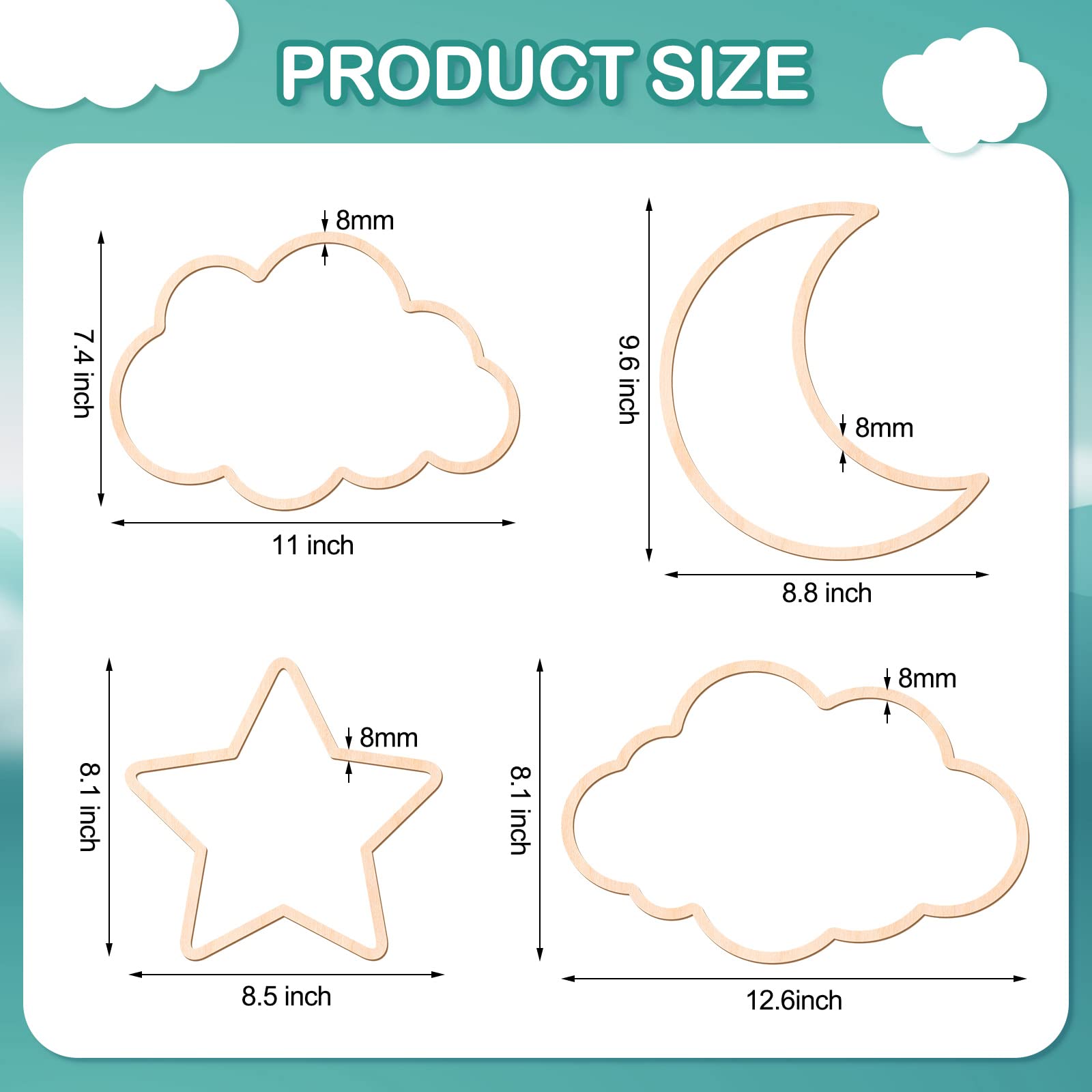 Kathfly moon wall decor wooden complements kids' bedrooms with calming charm.