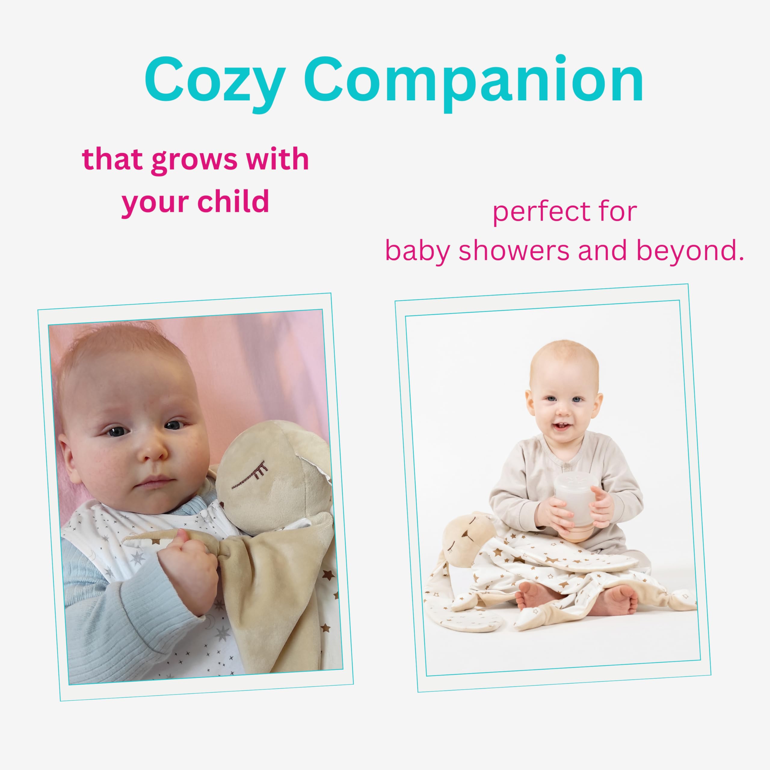 Katiia Joy bunny lovey holding child — soothing companion during sleepy transitions