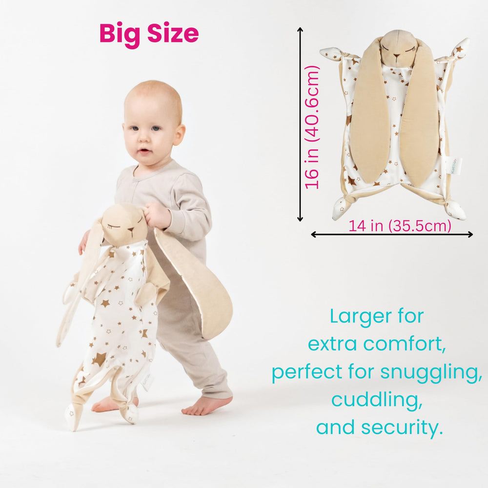 Katiia Joy bunny lovey safety focus — CPSIA-compliant design with no small parts