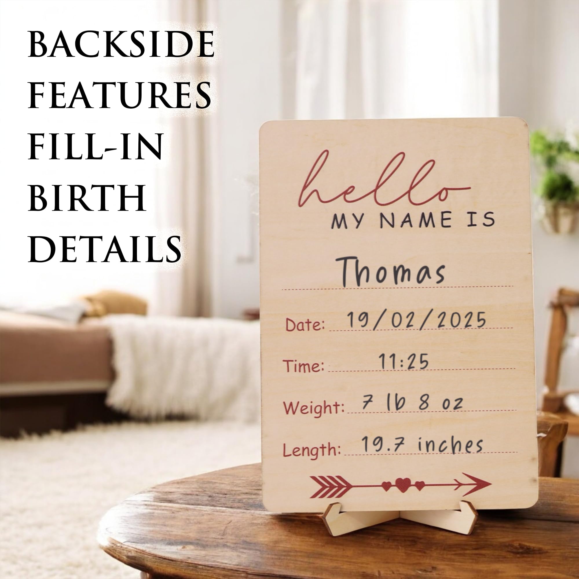 KATINAT grandparent reveal wooden keepsake close-up of durable plywood quality