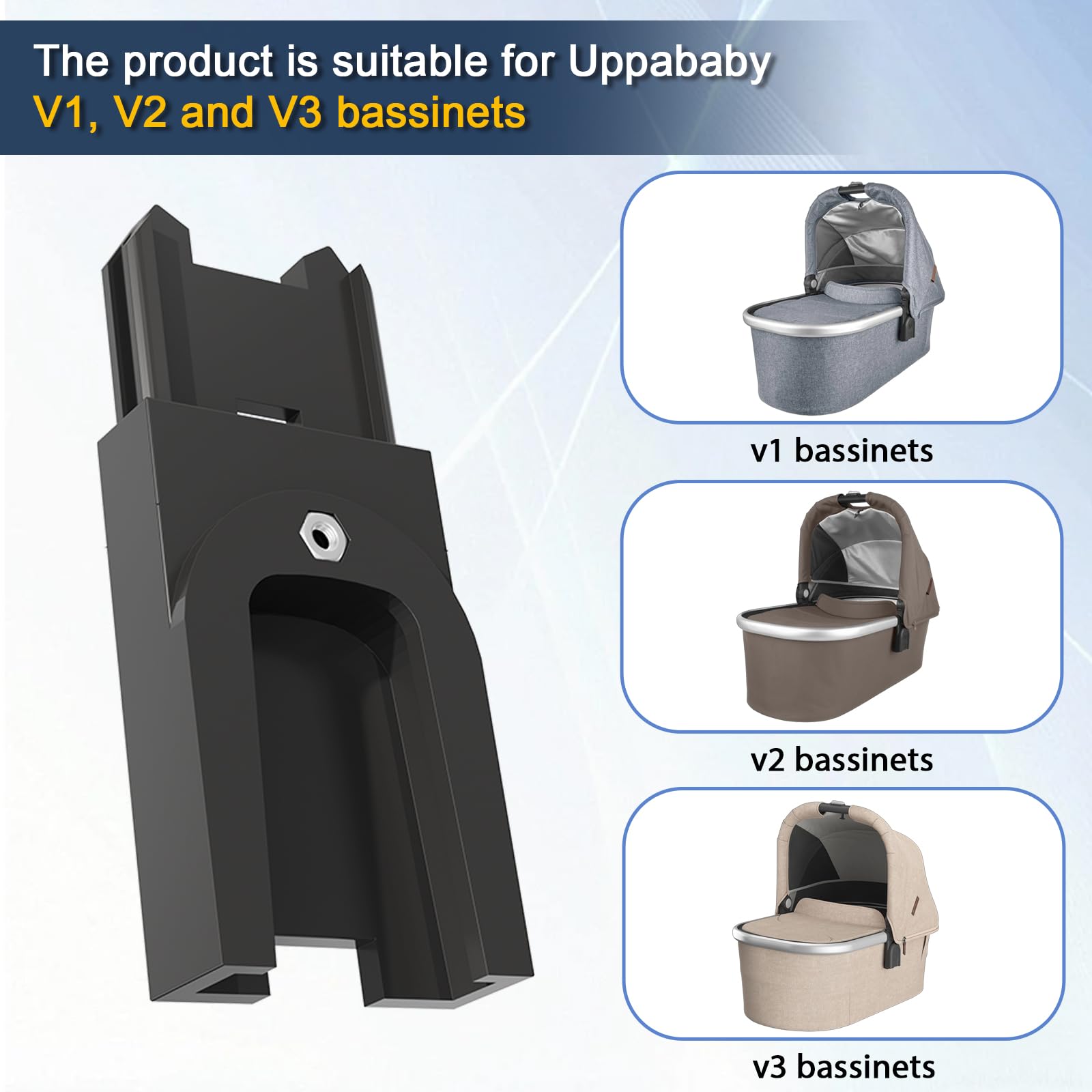 Katywixu nuna-swiv-compatibility highlights secure bassinet connection for swiv strollers.