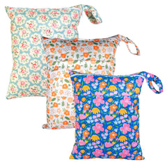 Kawigo wet dry bag floral 3L09 front view shows durable waterproof fabric