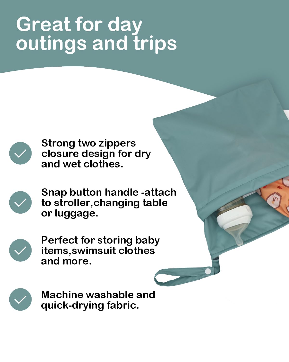 Kawigo gray-blue colors ideal for family trips and daily routines.
