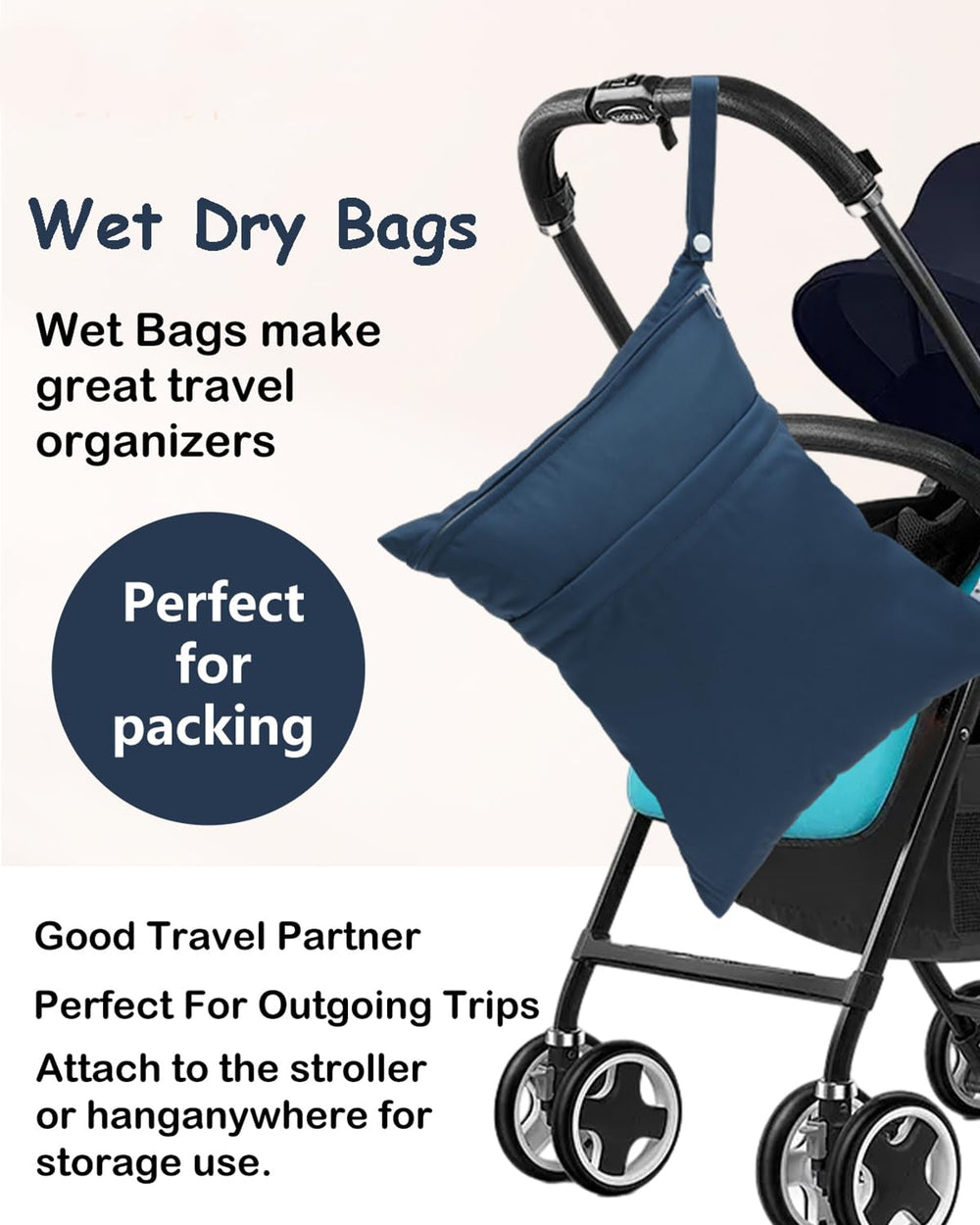Kawigo 30x36cm size fits multiple cloth diapers and wet items.