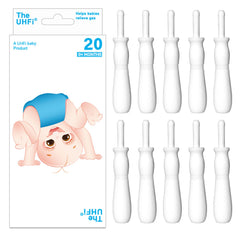 Kaxmyt baby gas-relief soft-tip insertion demonstrates easy, comfortable administration.