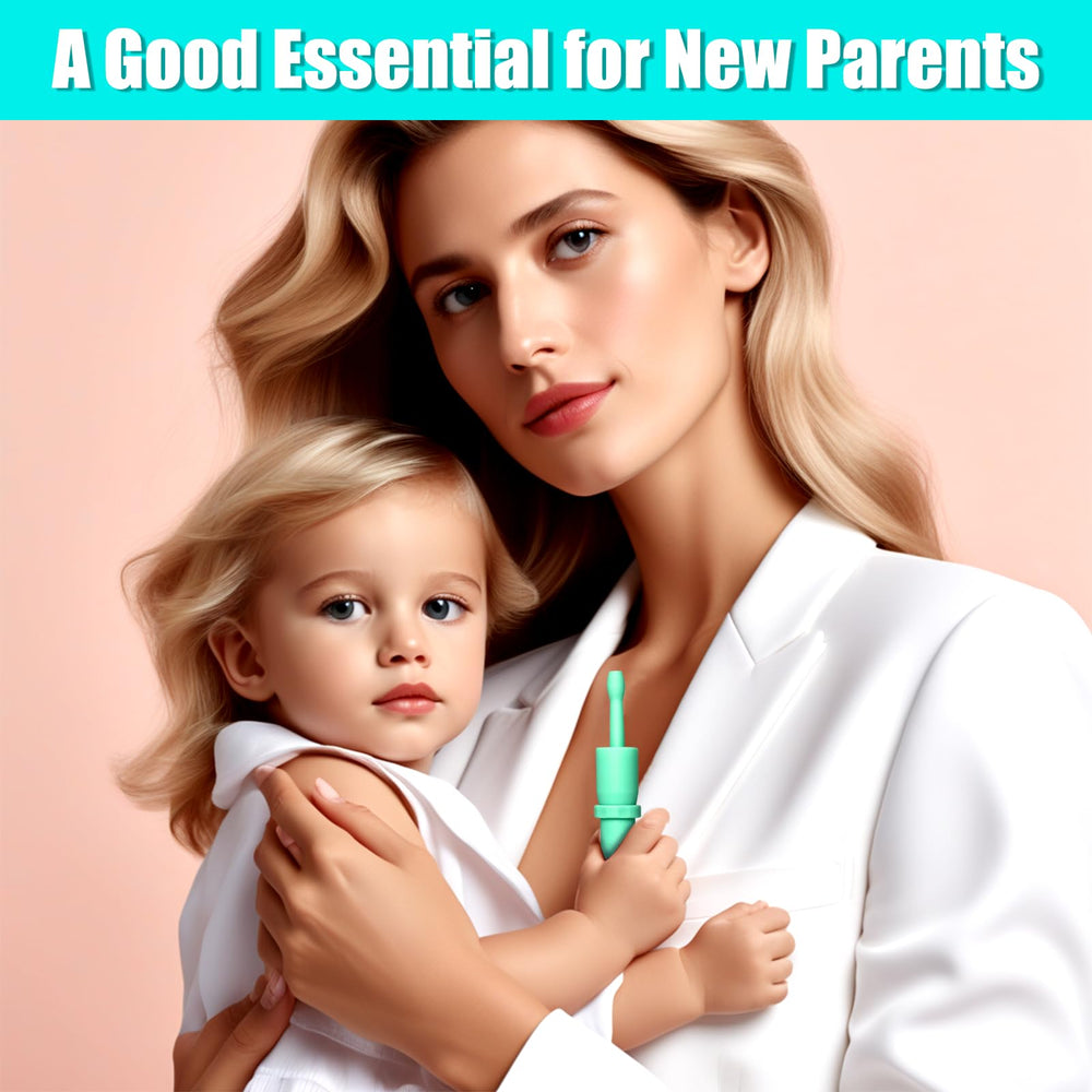 Kaxmyt baby gas-reliever in-use demonstrating safe application