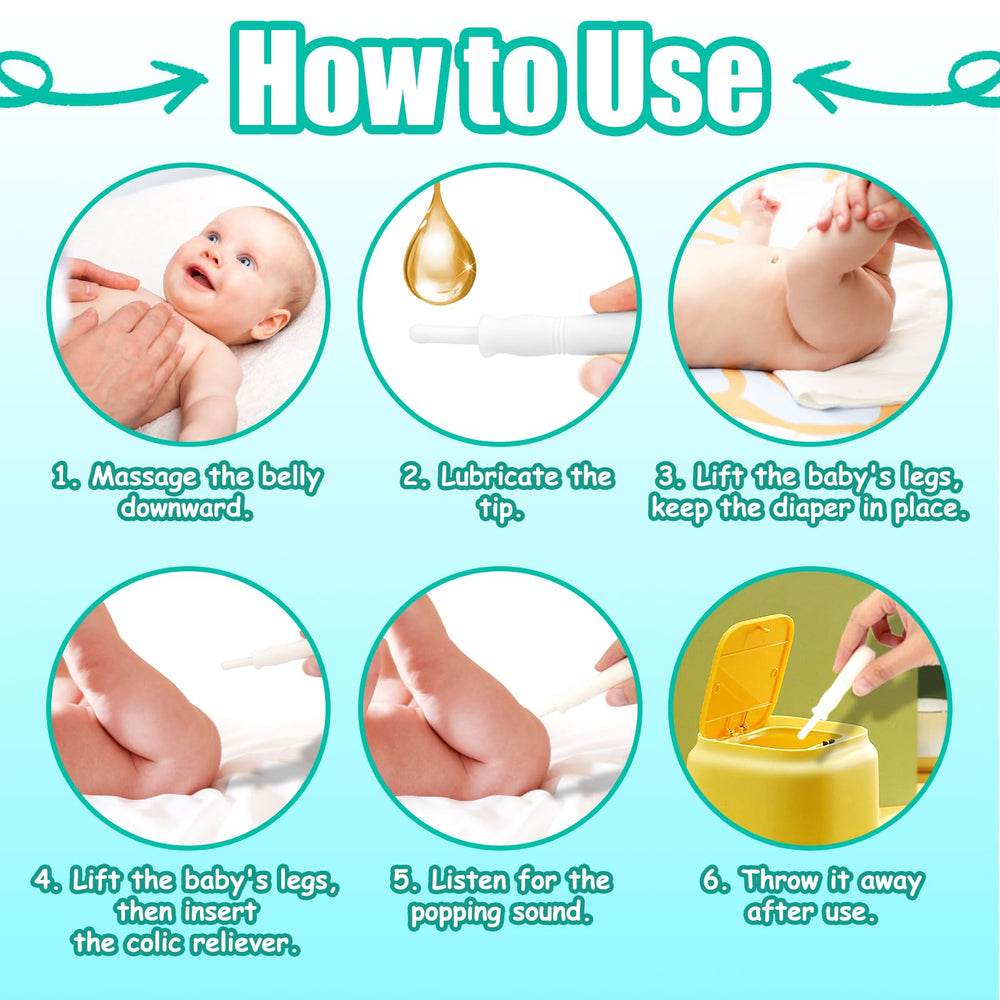 Kaxmyt baby-relief-oil-lubrication-use illustrates smooth insertion with a small amount of oil.