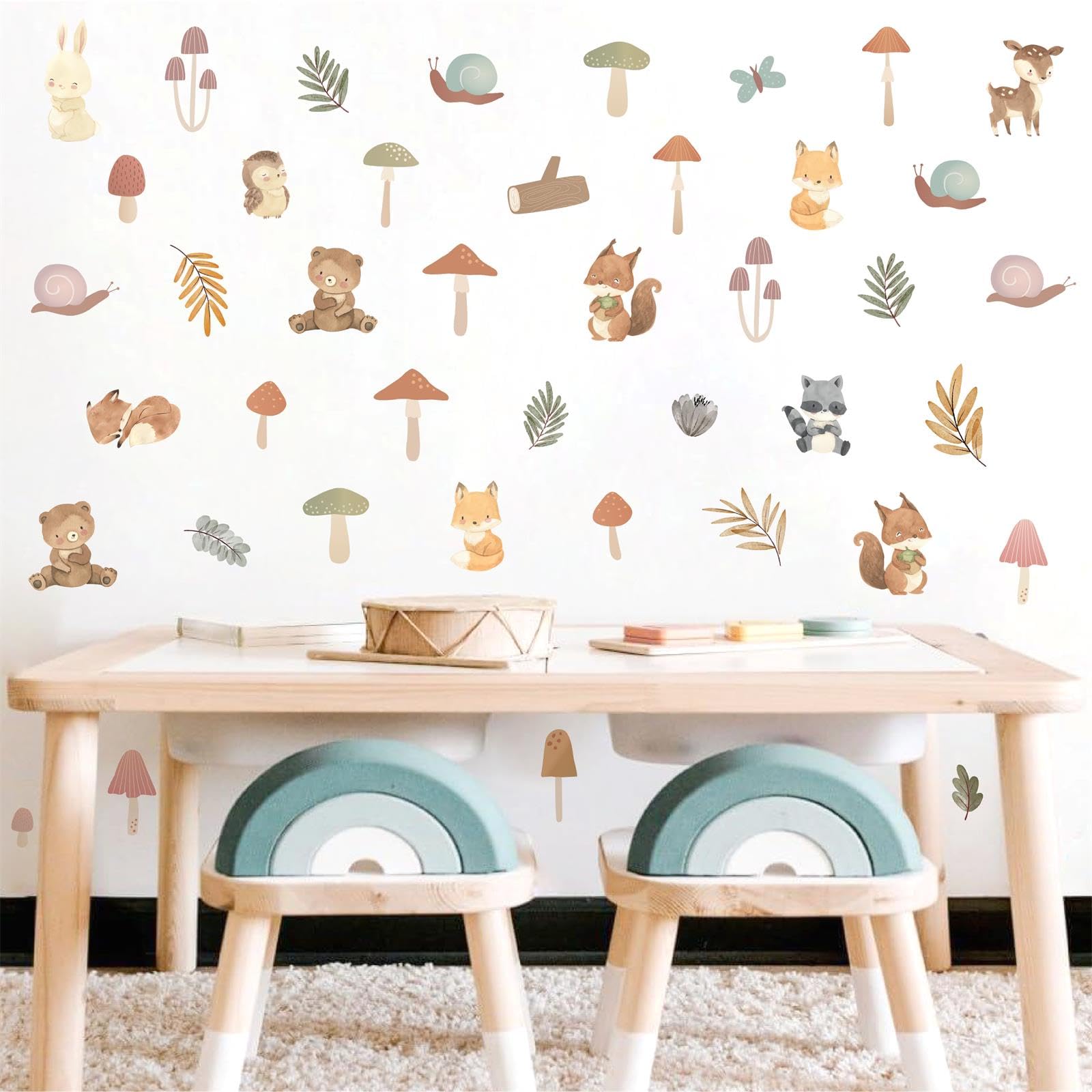 Kazova cute animal wall stickers ideal for decorating a child's bedroom quickly