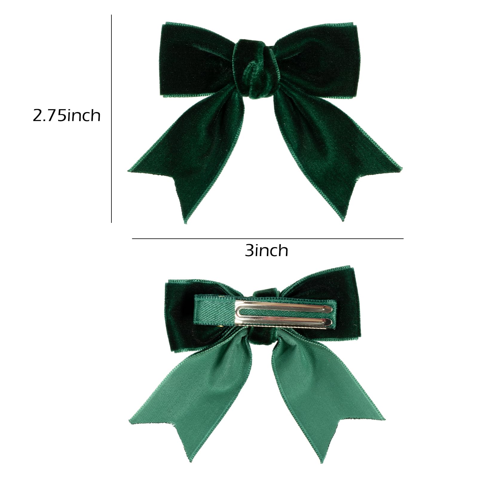 KCHIES 2-pack velvet bow clips for seasonal looks and outfits
