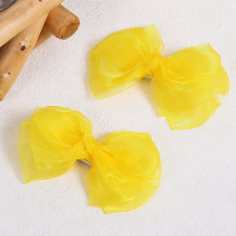 KCHIES Organza Double Mesh Bow Detail for versatile embellishment on any hairstyle.
