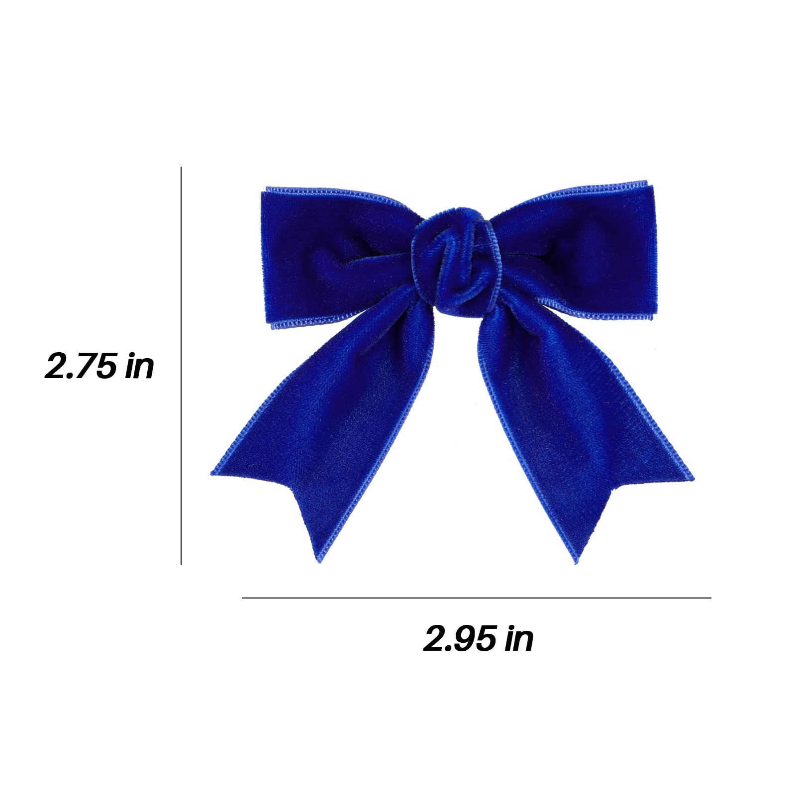 KCHIES royal blue velvet bow clip gift-set option for flower girls