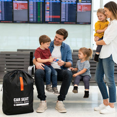 Kcicephine car seat travel bag ID box keeps contact info visible.